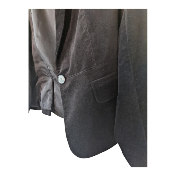 Talbots Black Velvet Blazer Holiday/Party Blazer Women's 10 Black - Picture 6 of 11